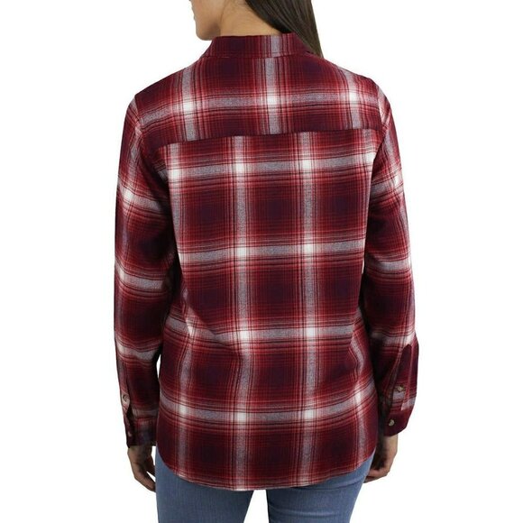 NWT Jachs Girlfriend Super Soft Flannel 2 Side Pockets Plaid  Button Front Shirt - Picture 3 of 5